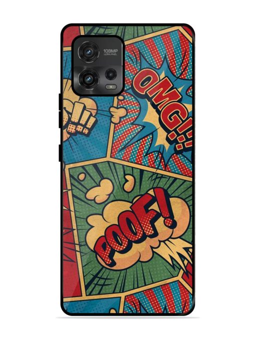 Comic Book Chaos Glossy Soft Edge Case for Motorola Moto G72 Chachhi