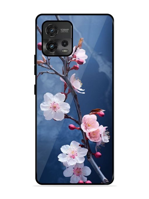 Delicate Blossoms Glossy Soft Edge Case for Motorola Moto G72 Chachhi