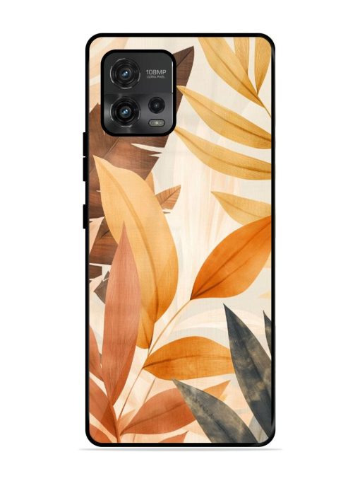 Earthy Elegance Glossy Soft Edge Case for Motorola Moto G72 Chachhi