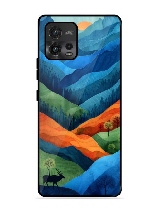 Layers Of The Land Glossy Soft Edge Case for Motorola Moto G72 Chachhi