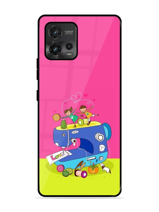 Sew Cute Glossy Soft Edge Case for Motorola Moto G72 Chachhi