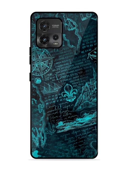 Nautical Notebook Glossy Soft Edge Case for Motorola Moto G72 Chachhi