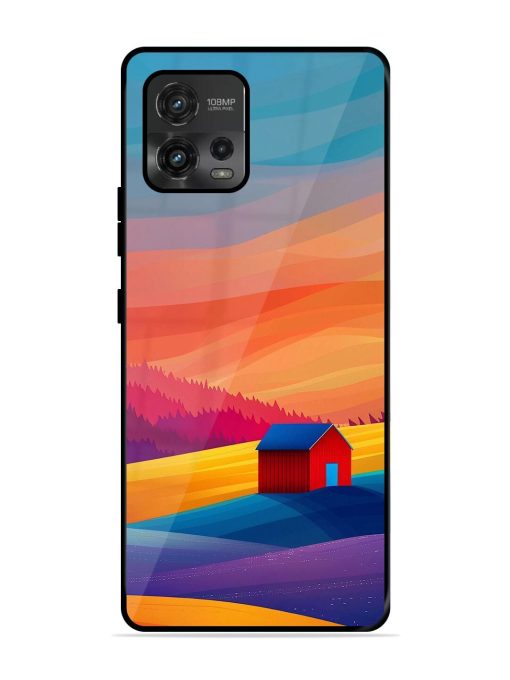 Sunset Solitude Glossy Soft Edge Case for Motorola Moto G72 Chachhi