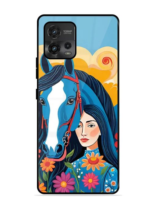 Equine Enchantment Glossy Soft Edge Case for Motorola Moto G72 Chachhi