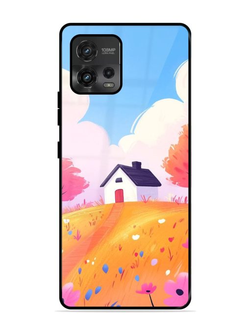 Hilltop Haven Glossy Soft Edge Case for Motorola Moto G72 Chachhi