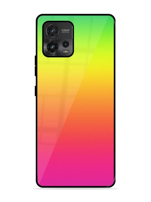 Rainbow Gradient Glossy Soft Edge Case for Motorola Moto G72 Chachhi