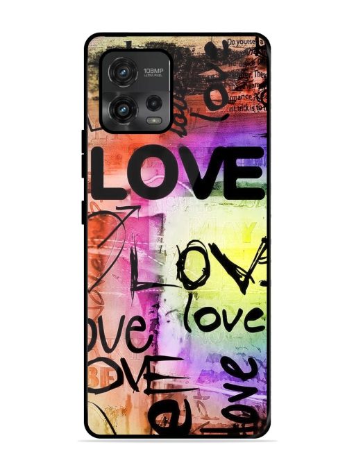 Love Graffiti Glossy Soft Edge Case for Motorola Moto G72 Chachhi