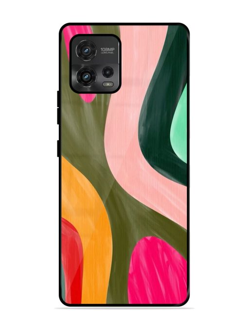 Wavy Wonderland Glossy Soft Edge Case for Motorola Moto G72 Chachhi