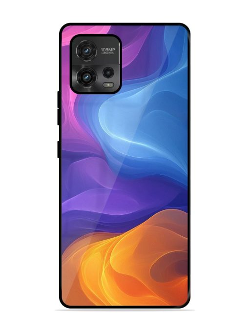 Cosmic Currents Glossy Soft Edge Case for Motorola Moto G72 Chachhi