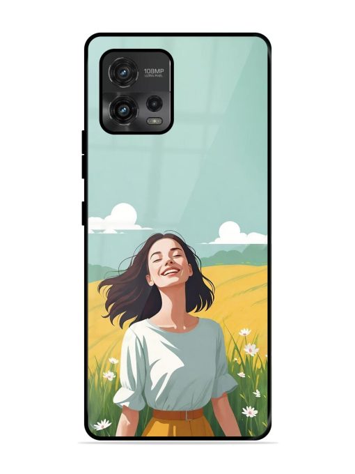 Girl Graffiti Glossy Soft Edge Case for Motorola Moto G72 Chachhi