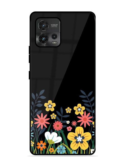 Floral Night Sky Glossy Soft Edge Case for Motorola Moto G72 Chachhi