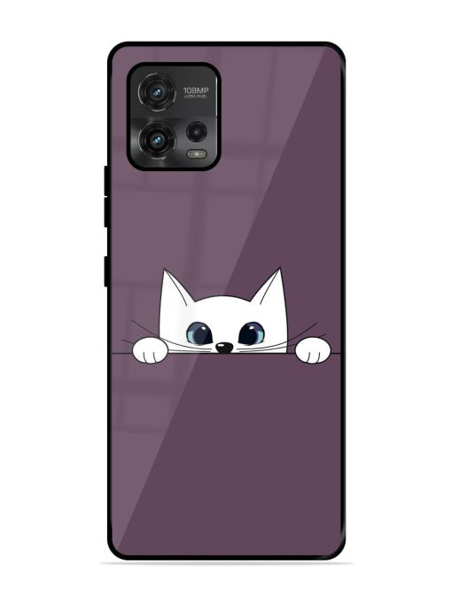 Peek-A-Boo Kitty Glossy Soft Edge Case for Motorola Moto G72 Chachhi