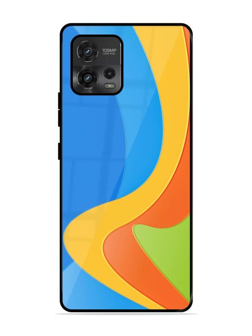 Curvy Color Cascade Glossy Soft Edge Case for Motorola Moto G72 Chachhi