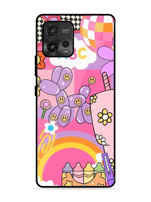 Whimsical Y2K Chaos Glossy Soft Edge Case for Motorola Moto G72 Chachhi