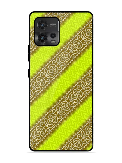 Golden Bandana Bliss Glossy Soft Edge Case for Motorola Moto G72 Chachhi