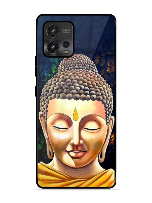 Buddha Face Glossy Soft Edge Case for Motorola Moto G72 Chachhi