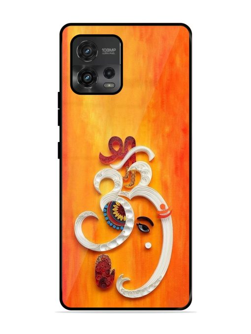 Ganesha In Quilling Art Glossy Soft Edge Case for Motorola Moto G72 Chachhi