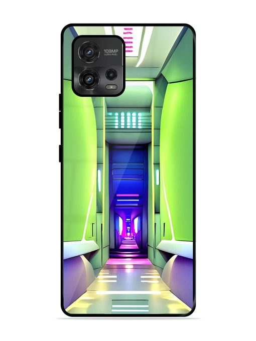 Neon Corridor Glossy Soft Edge Case for Motorola Moto G72 Chachhi