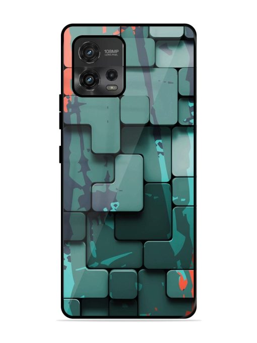 Abstract Geometric Mosaic Glossy Soft Edge Case for Motorola Moto G72 Chachhi