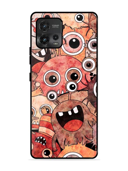 Monster Mash Glossy Soft Edge Case for Motorola Moto G72 Chachhi