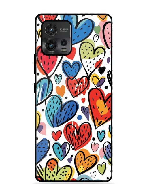 Heartfelt Harmony Glossy Soft Edge Case for Motorola Moto G72 Chachhi