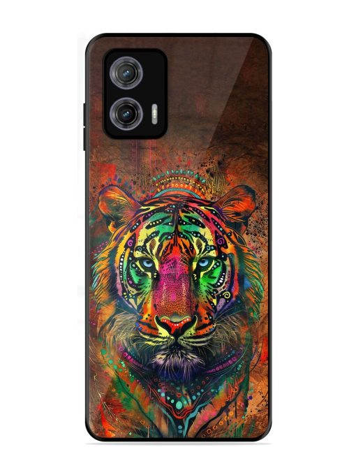 Cosmic Tiger Glossy Soft Edge Case for Motorola Moto G73 (5G) Chachhi