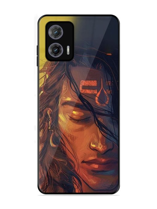 Tranquil Shiva Glossy Soft Edge Case for Motorola Moto G73 (5G) Chachhi