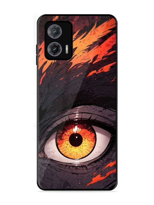 Inferno Gaze Glossy Soft Edge Case for Motorola Moto G73 (5G) Chachhi