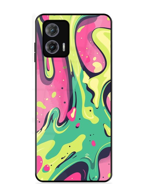 Gooey Grooves Glossy Soft Edge Case for Motorola Moto G73 (5G) Chachhi