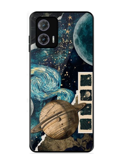 Celestial Tapestry Glossy Soft Edge Case for Motorola Moto G73 (5G) Chachhi