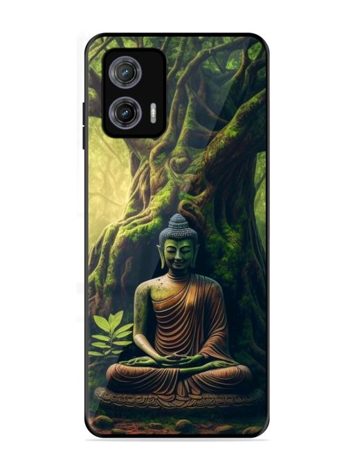 Green Buddha Art Glossy Soft Edge Case for Motorola Moto G73 (5G) Chachhi