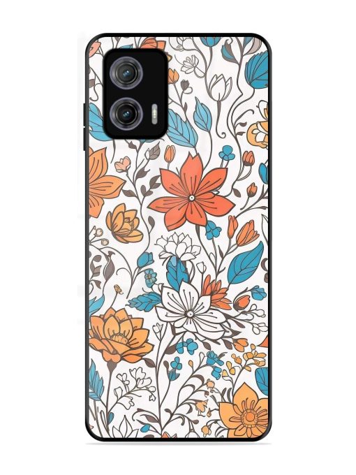 Floral Symphony Glossy Soft Edge Case for Motorola Moto G73 (5G) Chachhi