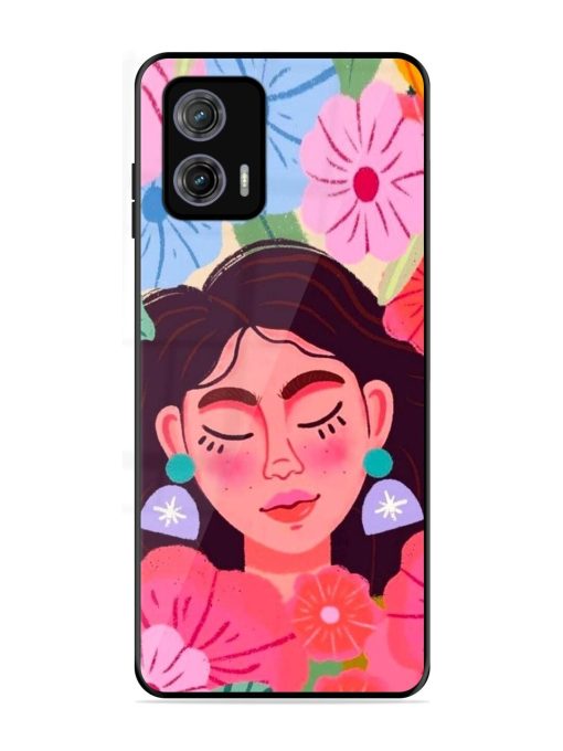 Blooming Serenity Glossy Soft Edge Case for Motorola Moto G73 (5G) Chachhi