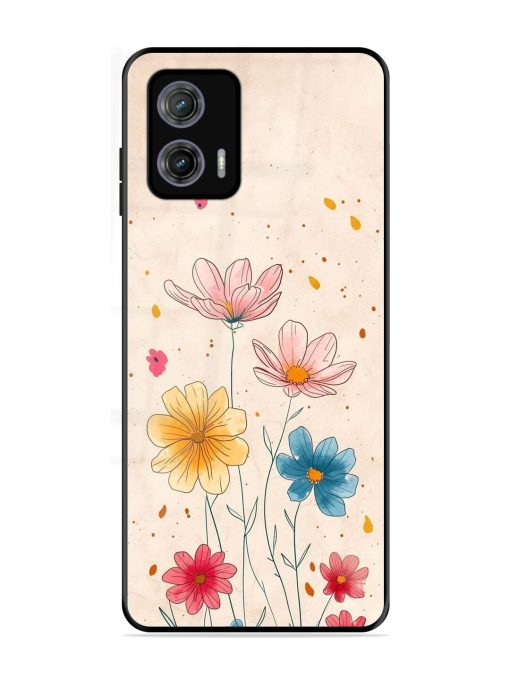 Delicate Bloom Glossy Soft Edge Case for Motorola Moto G73 (5G)