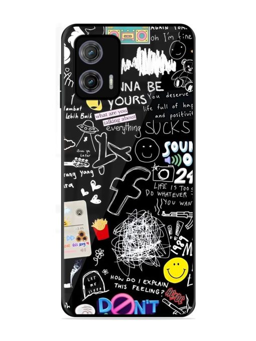 Doodle Diary Glossy Soft Edge Case for Motorola Moto G73 (5G) Chachhi