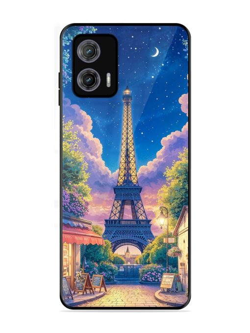 Twilight In Paris Glossy Soft Edge Case for Motorola Moto G73 (5G) Chachhi