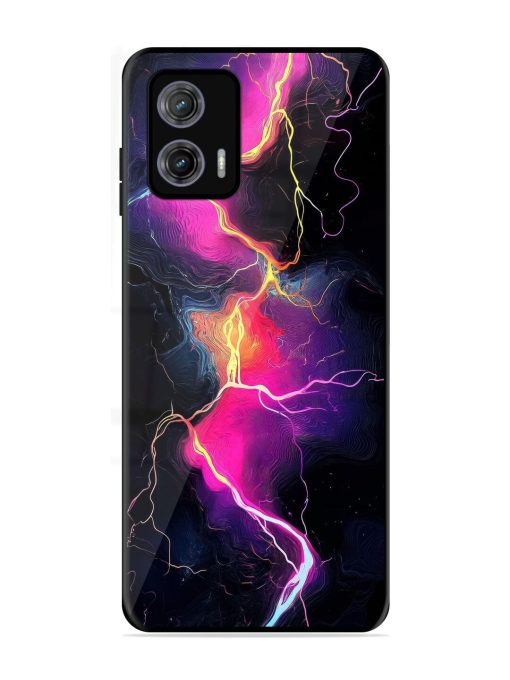 Electric Dreams Glossy Soft Edge Case for Motorola Moto G73 (5G) Chachhi