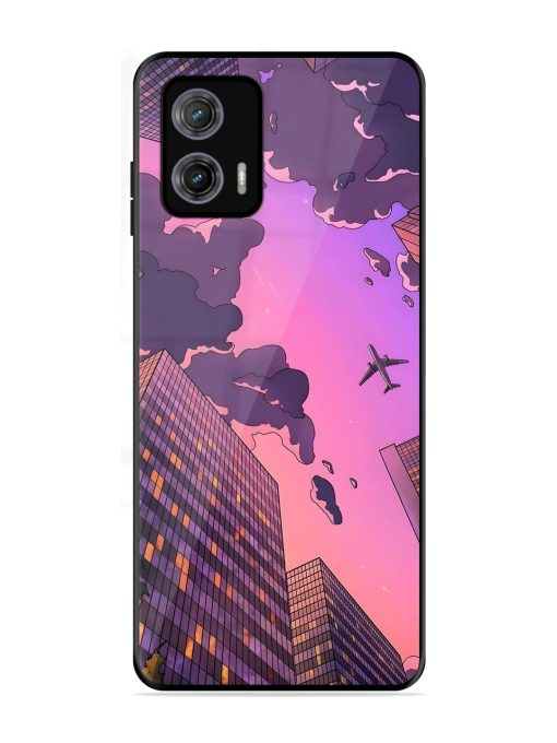 Urban Twilight Glossy Soft Edge Case for Motorola Moto G73 (5G) Chachhi