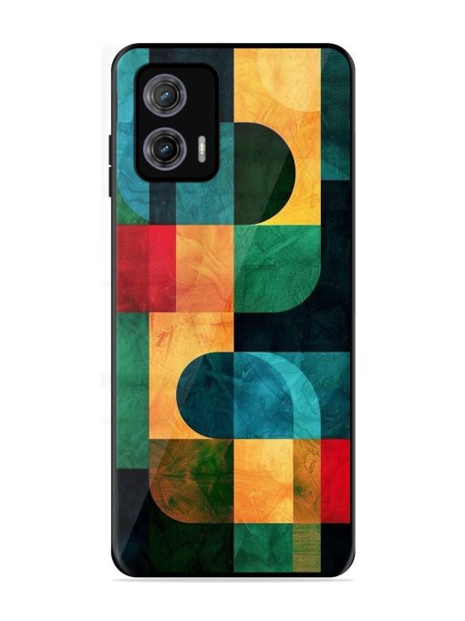 Geometric Harmony Glossy Soft Edge Case for Motorola Moto G73 (5G) Chachhi