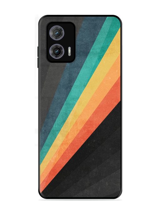 Retro Spectrum Glossy Soft Edge Case for Motorola Moto G73 (5G) Chachhi