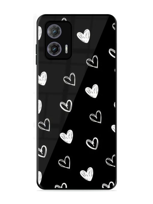 Scattered Hearts Glossy Soft Edge Case for Motorola Moto G73 (5G)