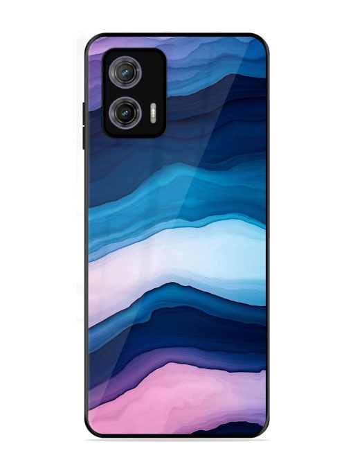 Oceanic Layers Glossy Soft Edge Case for Motorola Moto G73 (5G) Chachhi