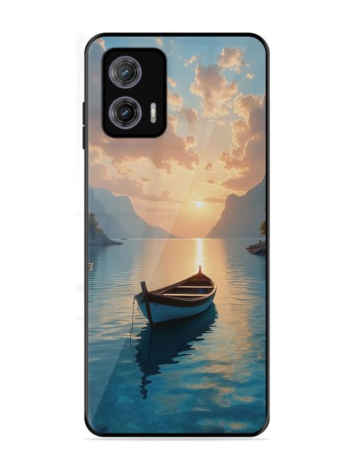 Serene Sunset Glossy Soft Edge Case for Motorola Moto G73 (5G) Chachhi