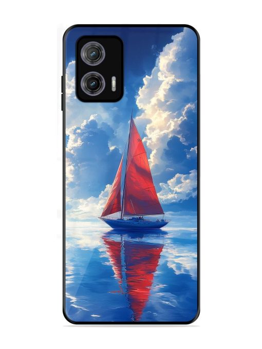 Crimson Sails Glossy Soft Edge Case for Motorola Moto G73 (5G) Chachhi