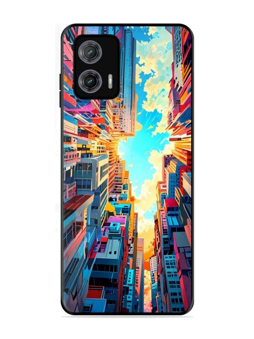 Skyward City Glossy Soft Edge Case for Motorola Moto G73 (5G) Chachhi