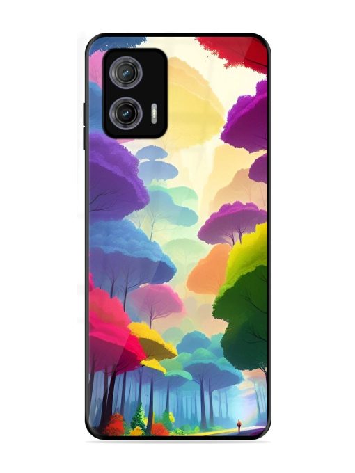 Rainbow Road Glossy Soft Edge Case for Motorola Moto G73 (5G) Chachhi