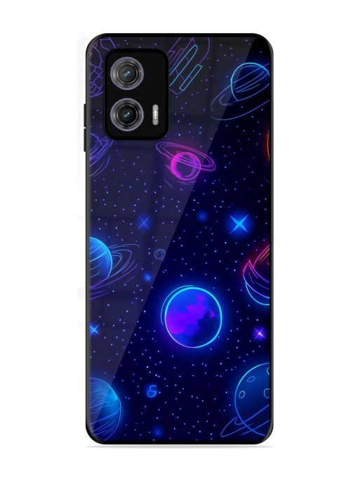 Neon Cosmos Glossy Soft Edge Case for Motorola Moto G73 (5G) Chachhi