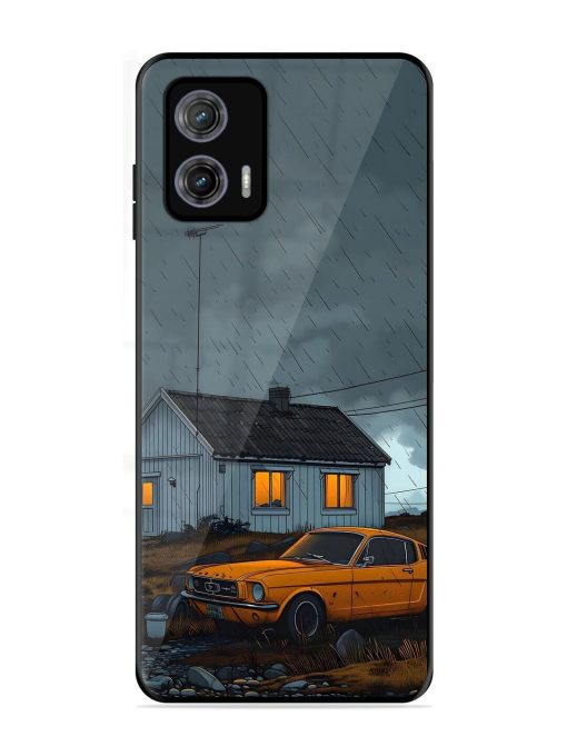 Rainy Day Retreat Glossy Soft Edge Case for Motorola Moto G73 (5G) Chachhi