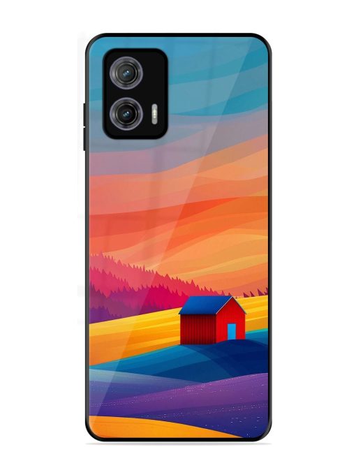 Sunset Solitude Glossy Soft Edge Case for Motorola Moto G73 (5G) Chachhi