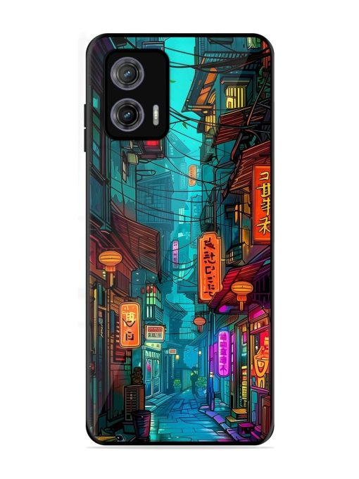 Neon Nightscape Glossy Soft Edge Case for Motorola Moto G73 (5G) Chachhi